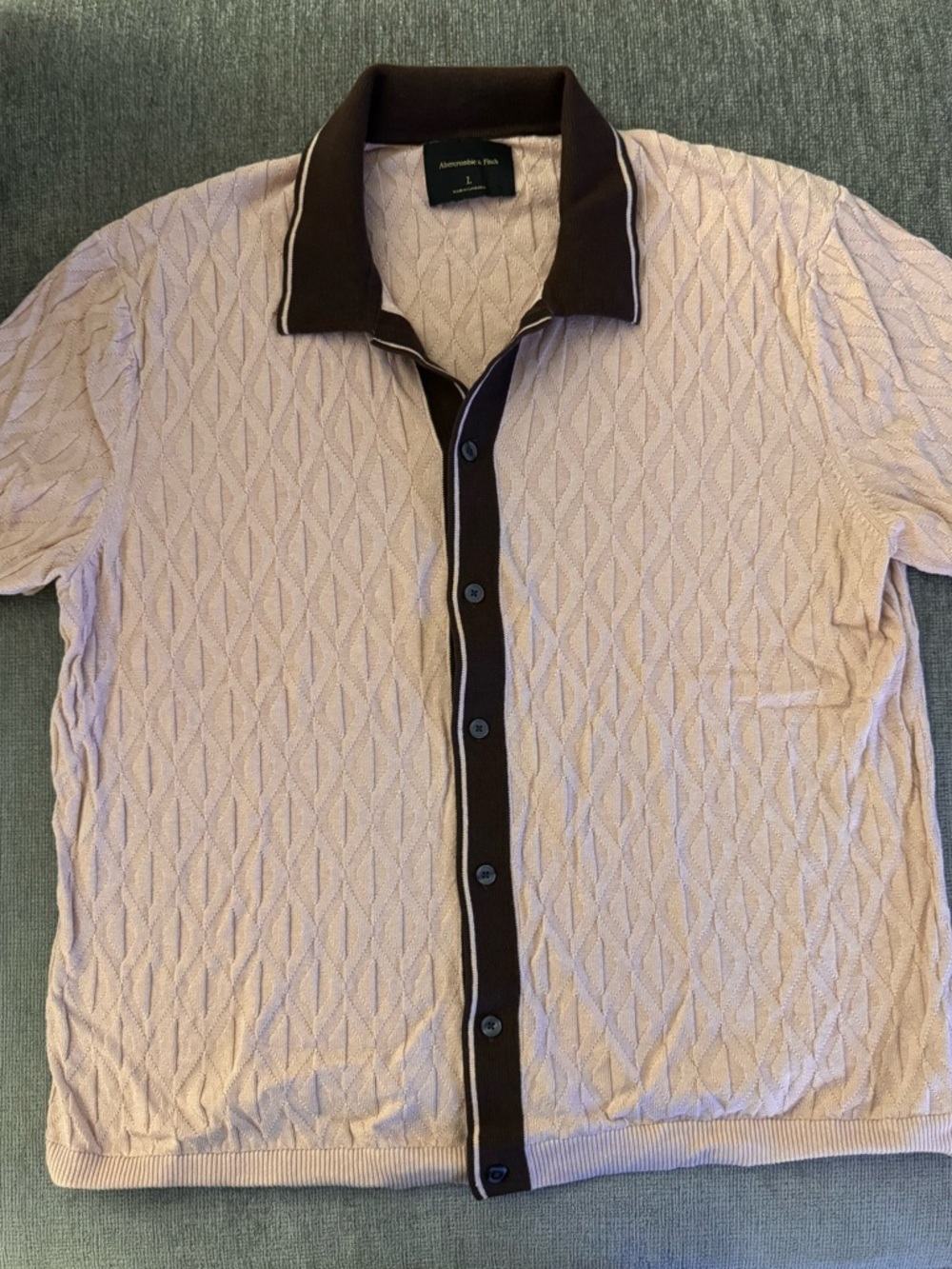 Men’s Abercrombie and Fitch knit short sleeve button down